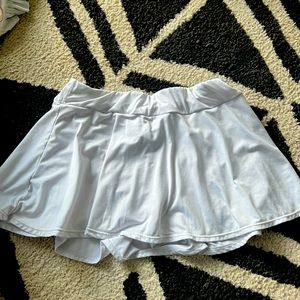 White tennis skirt